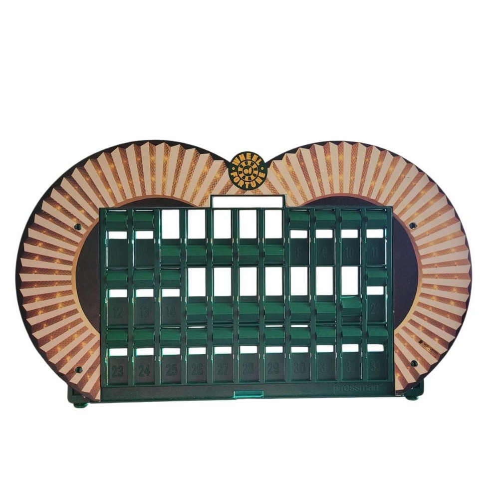 Wheel of Fortune Board Game Replacement Puzzle Board Green Slide Stand Show